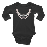 Pearl Necklace Strands Infant Long Sleeve Bodysuit
