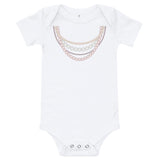 Pearl Necklace Strands Baby Bodysuit