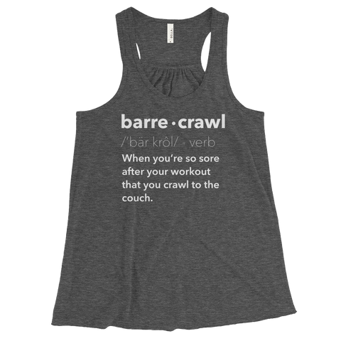 Barre Crawl - Women's Flowy Racerback Tank